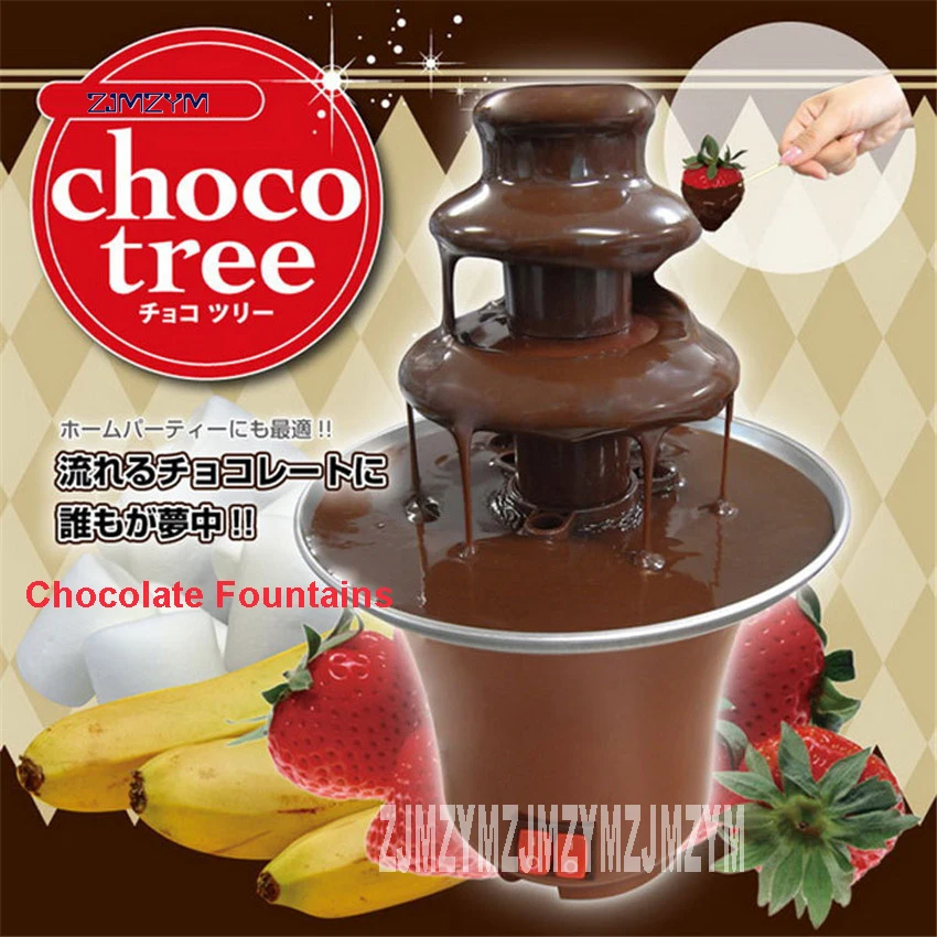 220V/50hz New Arrival 3-tier Mini Chocolate Fondue Chocolate Fountain For Home Use Machine 3-tier diameter of 8.5cm/6cm/3.5cm