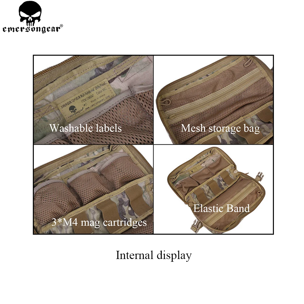 EMERSONGEAR Drop Pouch Tactical Molle Pouch Multifunction Bag Dump Pouch  Hunting Combat Gear Multi-camo Pouch EM8347