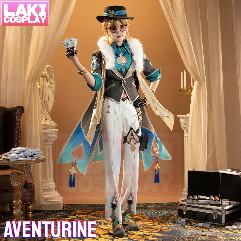 Star Rail Aventurine Cosplay Traje para Homens, Jogo Honkai, Roupas de Halloween, Roupas Anime