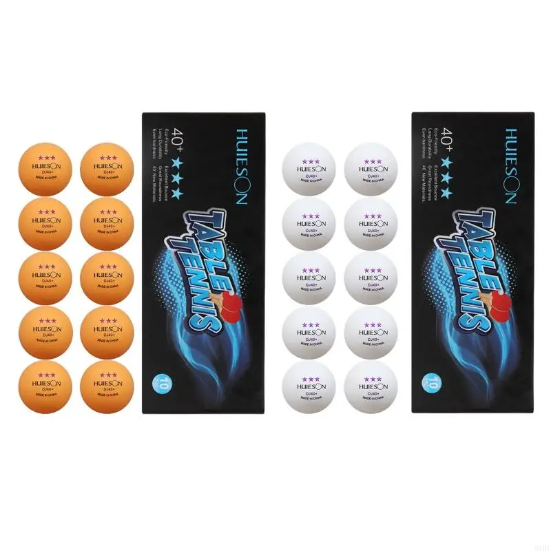 31BE Sports Table Tennis Balls White Table Tennis Balls Official 40mm Size + Three Star Professional Balls 10 Packs