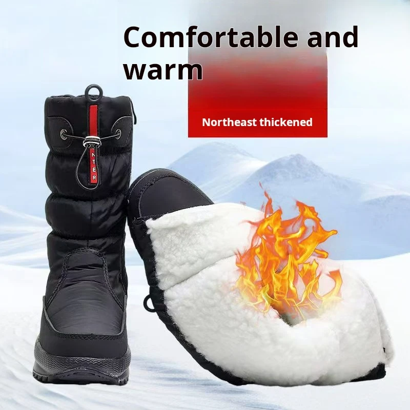 2025 جديد الشتاء الأحذية سميكة أفخم مقاوم للماء عدم الانزلاق الأحذية موضة النساء أحذية الشتاء الدافئة الفراء النساء أحذية الثلوج منصة