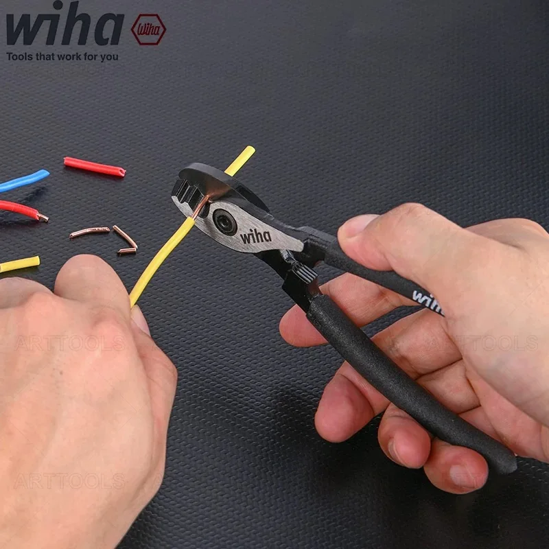 Wiha 180mm Cable Cutters, 7-Inch Wire Strippers, Diagonal Cutters, Multifunctional Electrician’s Hand Tools 45846