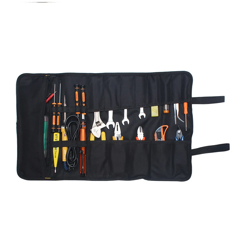 Roll Up Electrician Tool  Multi-pockets Bag Screwdriver Plier Cutter Storage Organizer Bags