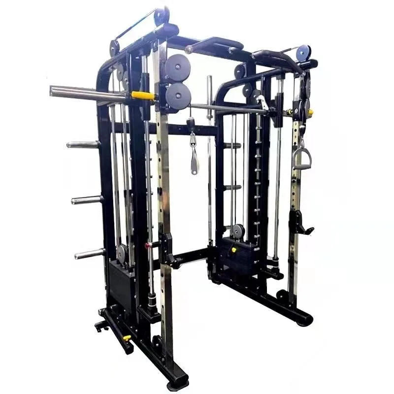 

Functional Trainer Smith and Squat Rack Machine All in One Home Gym Equipment Exercise Multi Function With Weight Stack