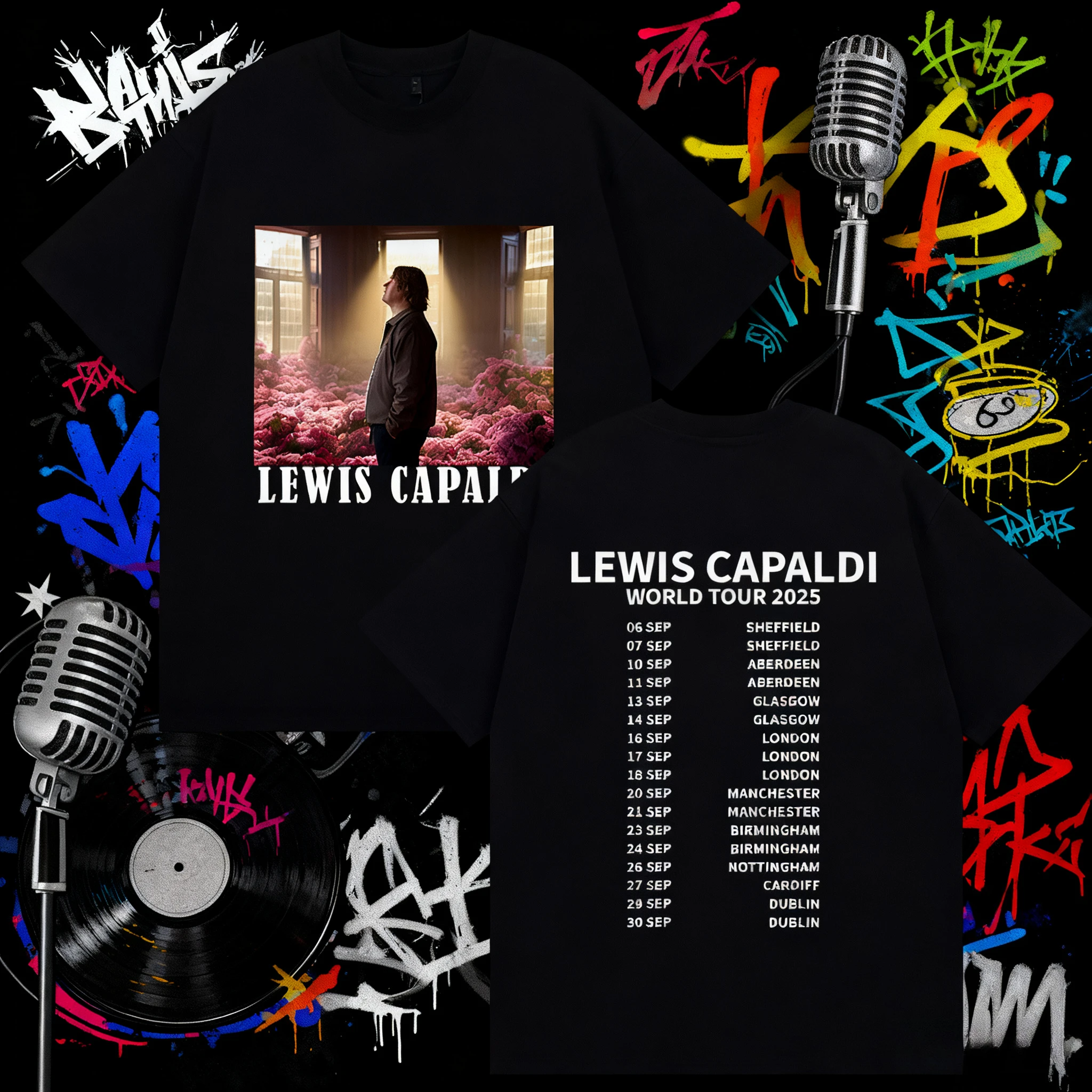 

Лето 2022, футболки Lewis Kapal World Tour с графическим рисунком, мужская хлопковая свободная повседневная рубашка в стиле хип-хоп в стиле ретро с короткими рукавами