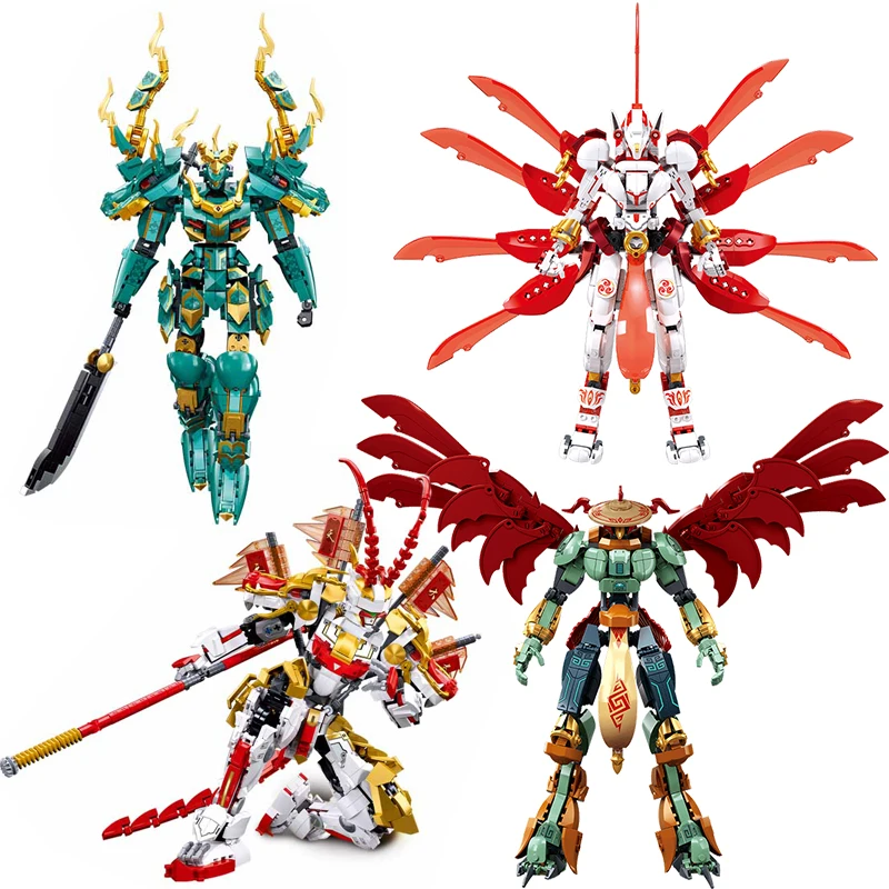 Sluban Black Myth Story Model Mecha immortal Robot Journey the West Character Sun Wukong God Building Block Boy Friend Toy Gifts