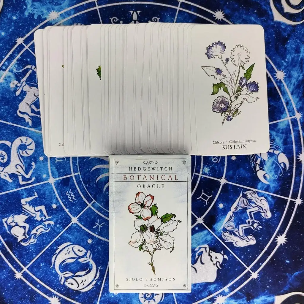 Hedgewitch Botanical Oracle Cards English Version Divination Tarot Cards Deck Entertainment Party Board Game 40 Pcs/Box