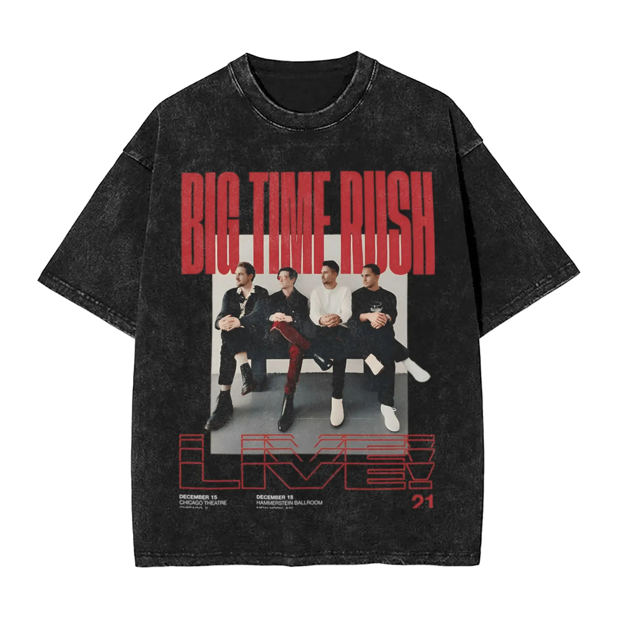 Big Time Rush Music Tour Band T-Shirts Men  Fun Cotton Tees Round Collar Short Sleeve T Shirt Summer Tops