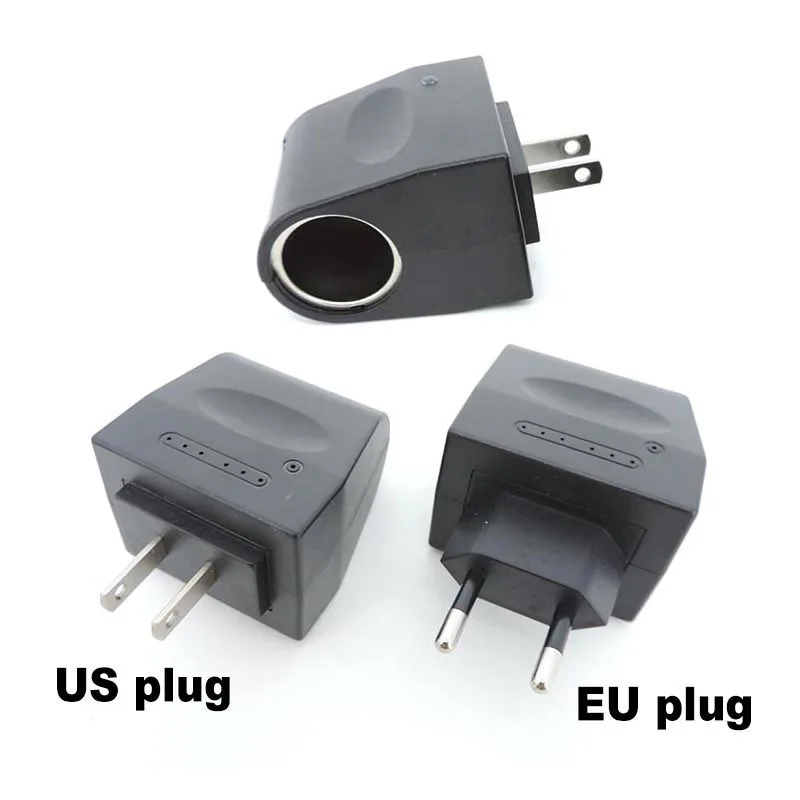 AC 110V 220V to 12V 500ma 1A DC Car Charger Adapter Cigarette Lighter power supply Socket EU US converter For Automobile