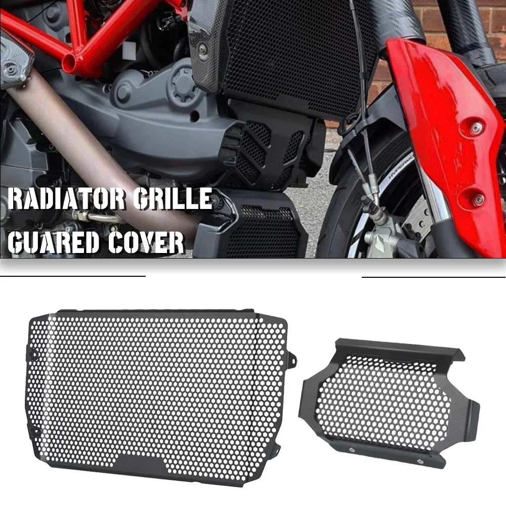 

Motorcycle Radiator Guard Grill Cover For Ducati Hypermotard 939 SP Hyperstrada 939 Oil Cooler Guard Engine Hoods Protection set