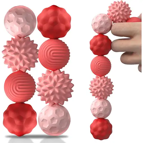 2-8 PCS Magnetic Toy Silicone Magnetic Ball Fidgeting Toy Stress Relief Fingertip Activity Small Decoration Toys Miniature Model