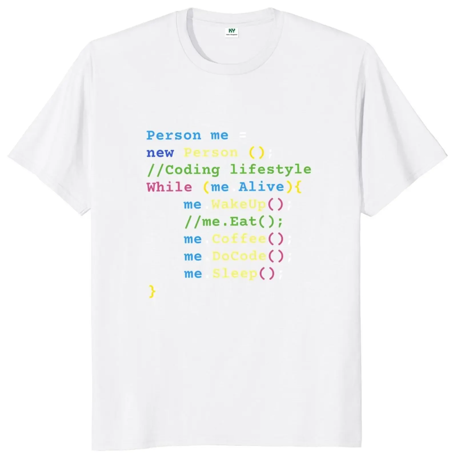 Lustige Programmierer T-Shirt Javascript Codierung Computer code Geek Geschenk Kurzarm 100% Baumwolle Unisex O-Ausschnitt lässig T-Shirt EU-Größe