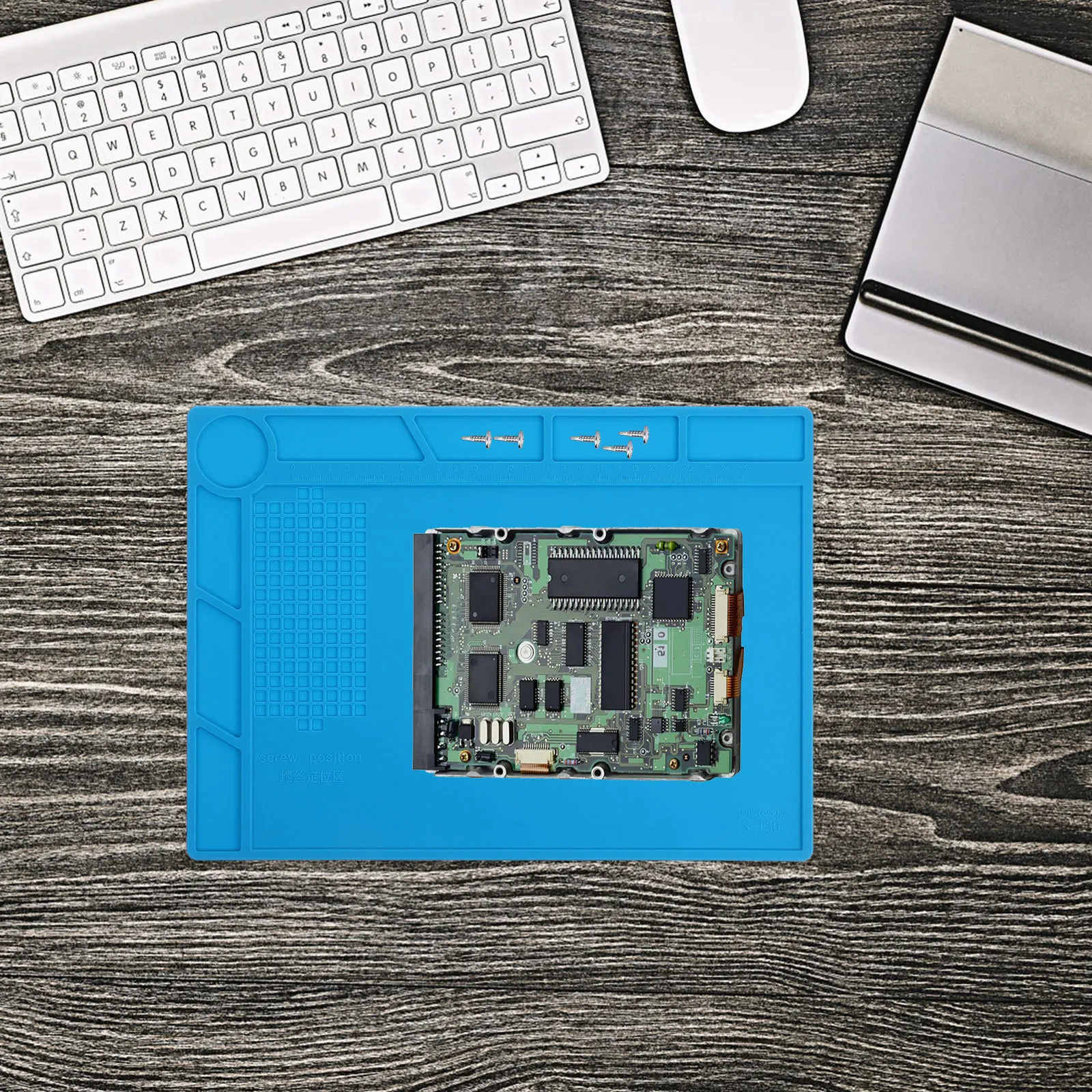 1 مجموعة سيليكون لحام حصيرة معزول وسادة الحرارة لمهام لحام تحسين كفاءة العمل منصة إصلاح نظيفة مرتبة