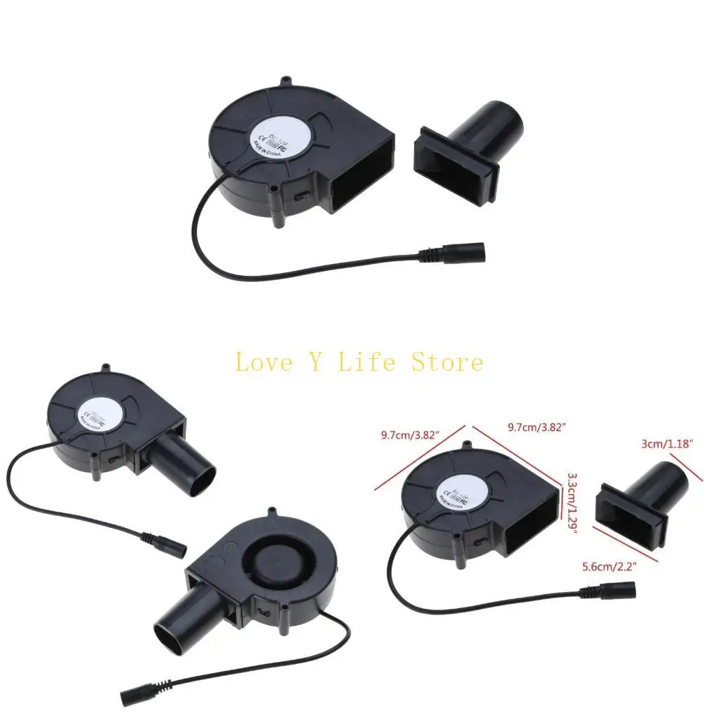 L74C 97mm x 33 mm per soffiatore 12V 20w 5,5x2,1 mm Ventola 9733 per cottura in legno per cucina avvio a fai da