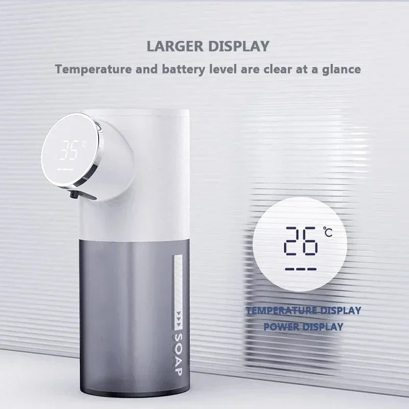 

USB Rechargeable 320ml Soap Dispenser Liquid Soap Dispenser Digital Display Foam Infrared Sensor Hand Sanitizer Machine