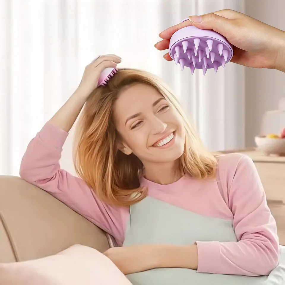 Silicone Shampoo Brush Head Scalp Massage Comb Hair Washing Combs Bath Shower Body Massage Brushes Hair Care Tools