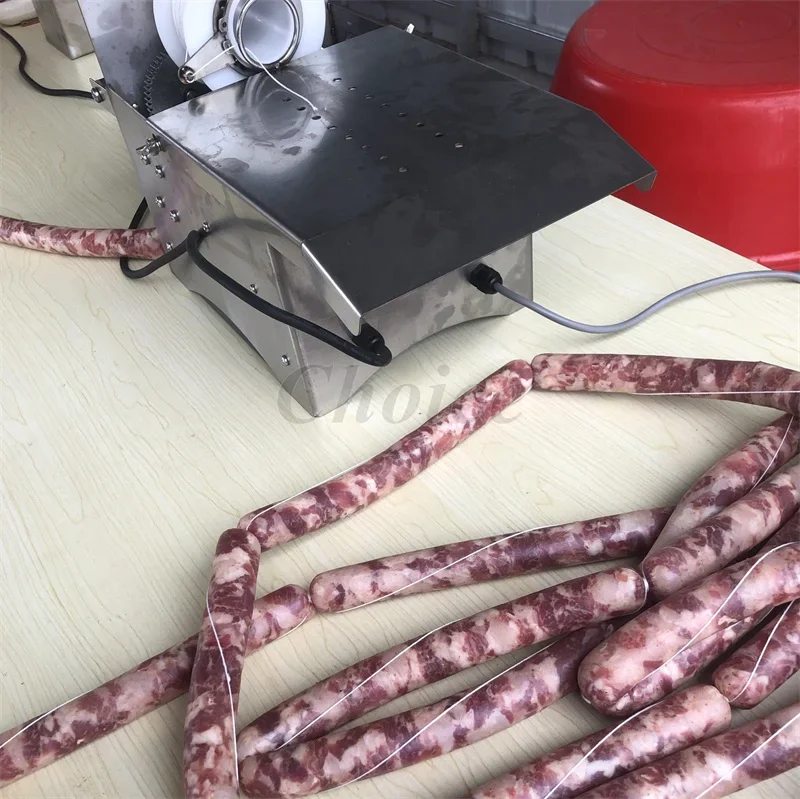 Tabletop Automatic Electric Sausage Tying Twisting Binding Strapping Machine Sausages Linker Knotter