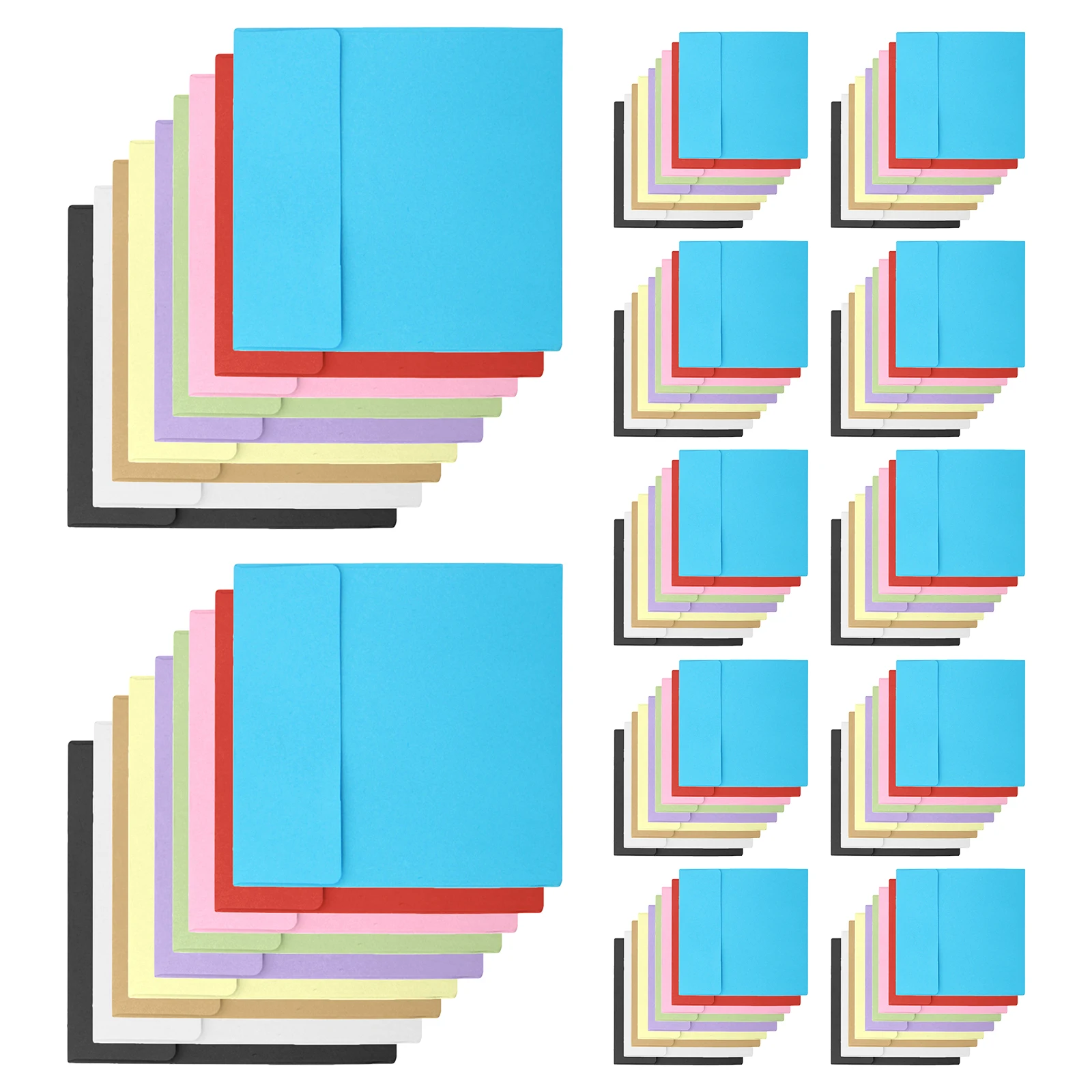 

100pcs Small Envelopes Kraft 10X10 For Greeting Cards Invitation Cash Coin Keys Letter Blank Square Packets Multipurpose Storage