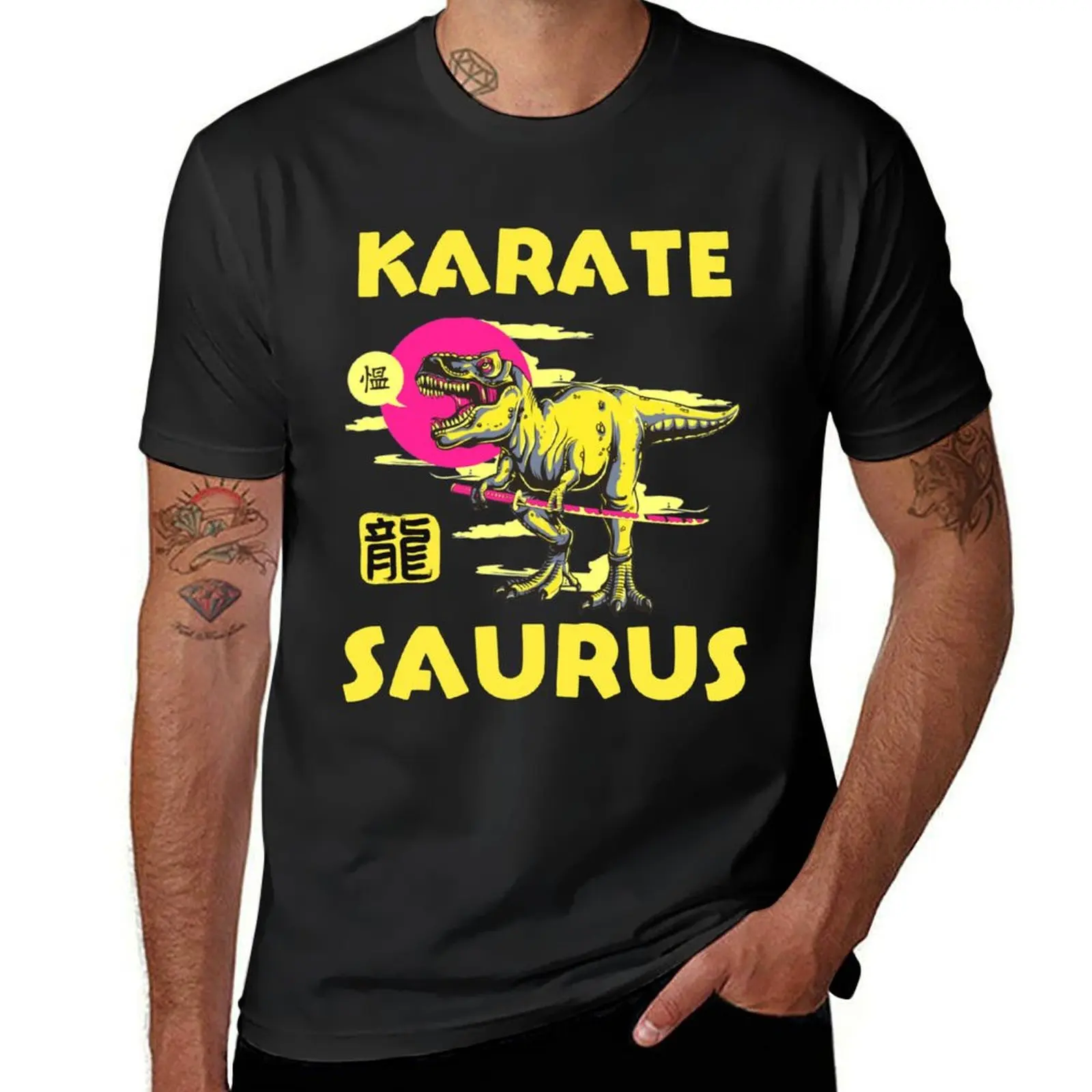 Funny Karatesaurus Karate Saurus Dinosaur T-Shirt blacks funnys customs design your own mens graphic t-shirts hip hop