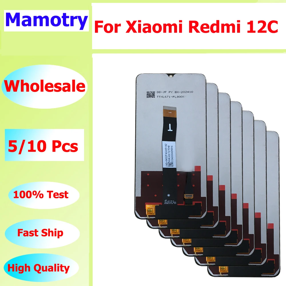 

5/10 pieces/Lot Original-self-weld For Xiaomi Redmi 12C Screen Touch Lcd Display Assembly 22120RN86G 2212ARNC4L
