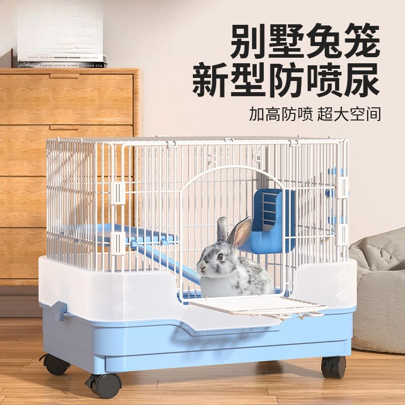 

Anti-spray urine rabbit cage Indoor household large guinea pig guinea pig chinchilla pet pygmy rabbit special cage villa