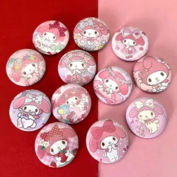 Sanrio Cinnamoroll Cartoon Brooch Anime Action Figures Hello Kitty My Melody Kuromi Lapel Pins Backpacks Broocher Collar Jewelry