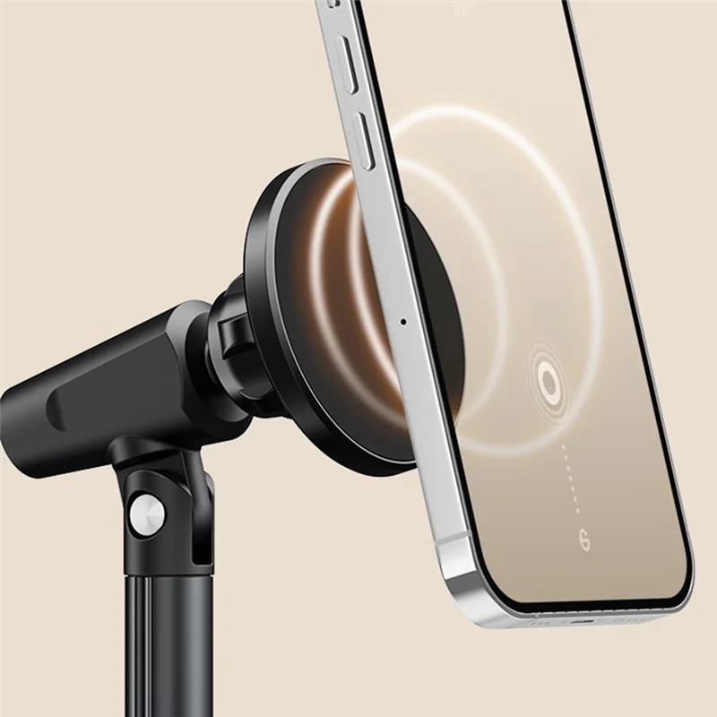 데스크탑 라이브 스트리밍 회의용 EDT-알루미늄 합금 브래킷 휴대 전화 자기 흡입 브래킷 오버 헤드 샷 스탠드 Silve