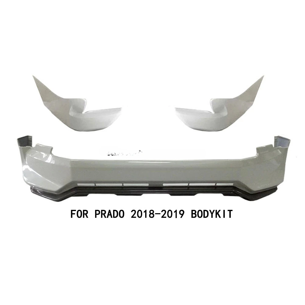 auto part car Accessories body kit include front car bumper lip and rear bumper guard cornerite for Toyota Prado FJ150 2018 2019