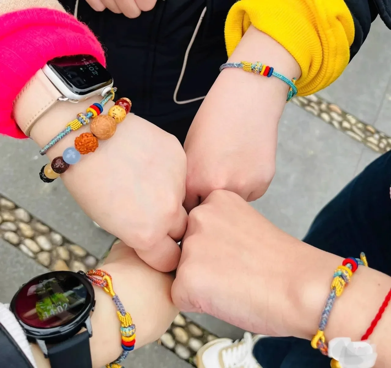 Lingyin Temple Shore Hand Rope Male and Female Students Must Pass Exams Bangle Colorful Woven Rope Dragon Boat Festival Gift