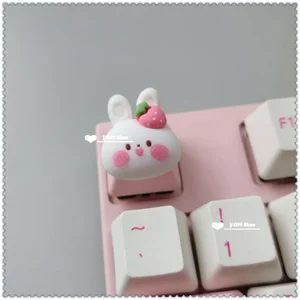 KeyCaps dibujos animados hechos a mano Regalo de niña Rosa Pink OEM Esc Keys for Game Mecánica Personalidad Artisan Keycap 8 mejores ventas mi keycap de melodía - №6