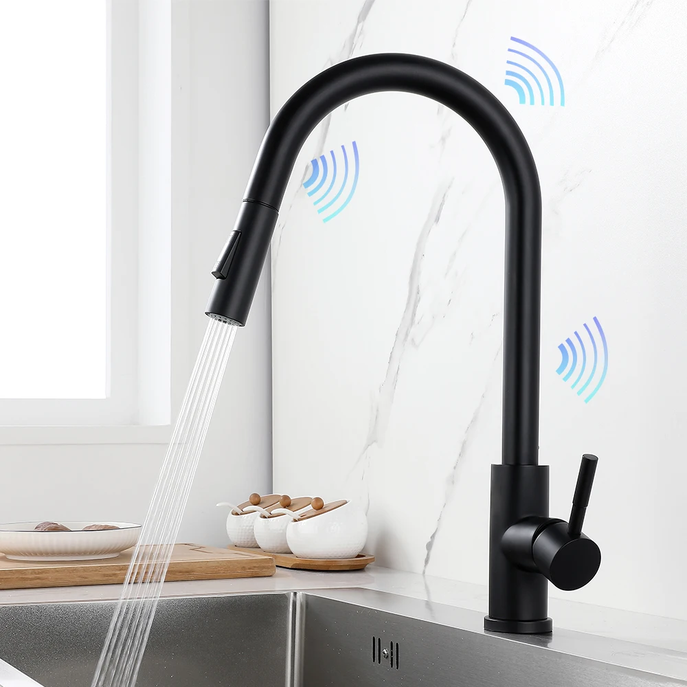 Smart Touch Kitchen Faucets Crane For Sensor Kitchen Water Tap Sink Mixer Rotate Touch Faucet Sensor Water Mixer KH-1015