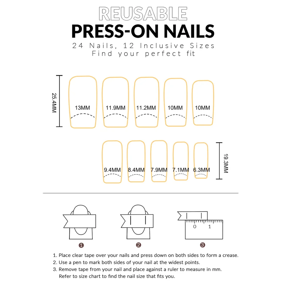 24 piezas uñas press-on francesas cuadradas oscuras mate, uñas postizas artificiales para manicura 5
