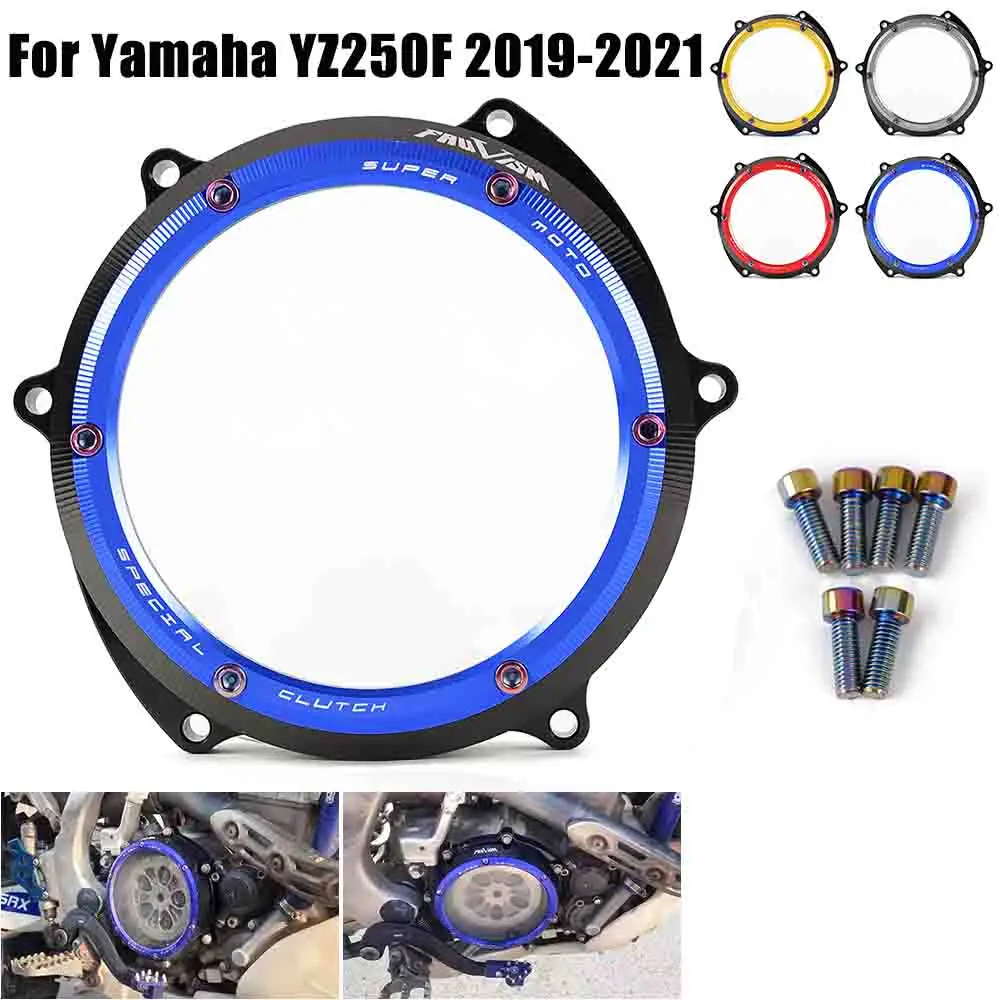 For Yamaha YZ250F YZ 250F 2019 2020 2021 Clear Engine Clutch Cover Guard Protector