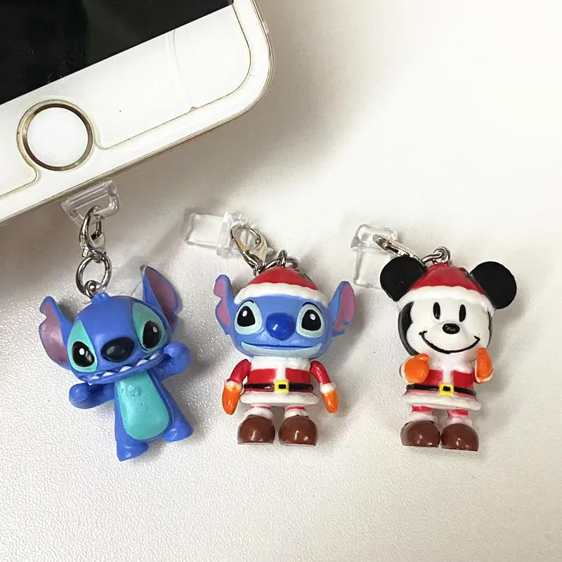 Potdemiel Смола Stitch Микки Подвеска для мобильного телефона Пылезащитные заглушки для iPhone Samsung Xiaomi Huawei Type C Android Порт зарядки