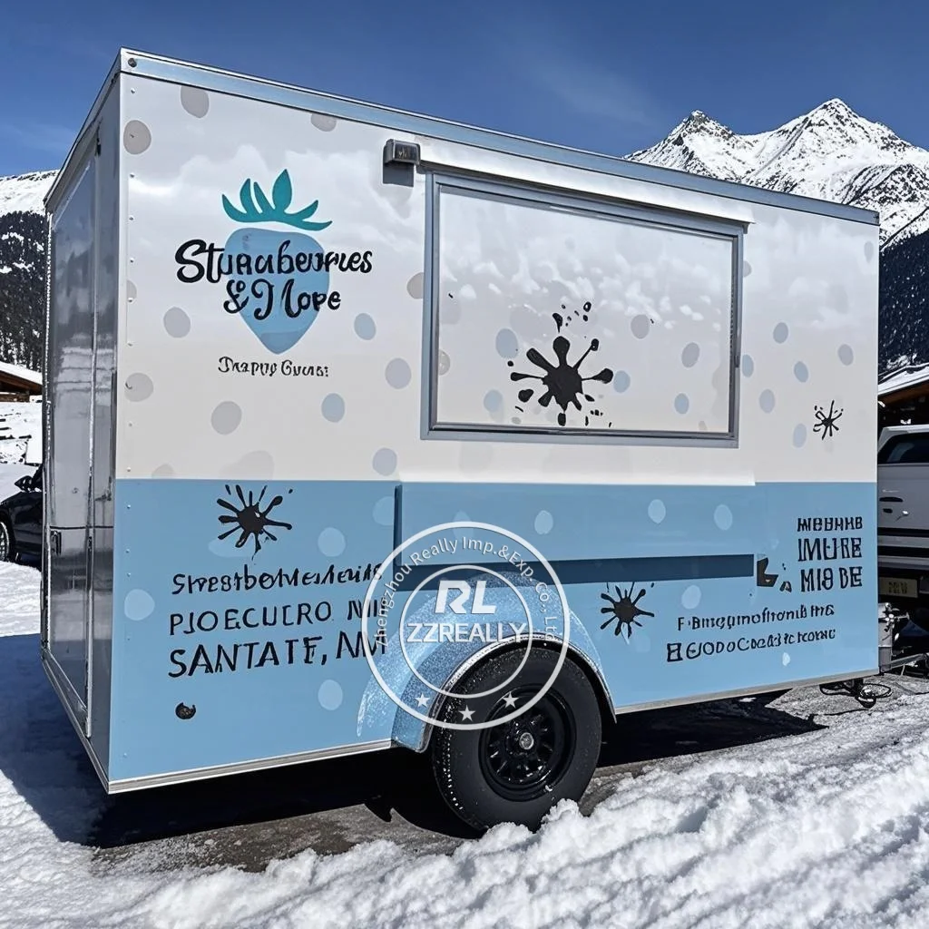 Food Truck Stainless steel customization Concession Mobile Food Trailer  for Festival Food Stall Business