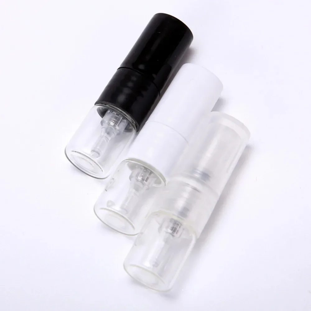 100PCS 1ML Mini Refillable Glass Perfume Spray Bottle Fine Mist Atomizer Empty Perfume Container Wholesale Free Packing Tools