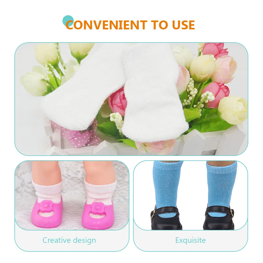 Chaussettes et accessoires photo pour poupées, costume de maison de jeu pour bébé, 8 paires