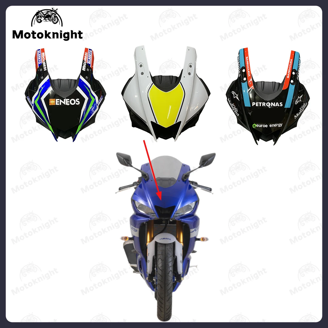 

Fit For Yamaha YZF-R3 R25 2019 2020 2021 22 23 2024 Front Headlight Cover Fairing Cowl ABS Plastic Motorcycle Replacement Parts