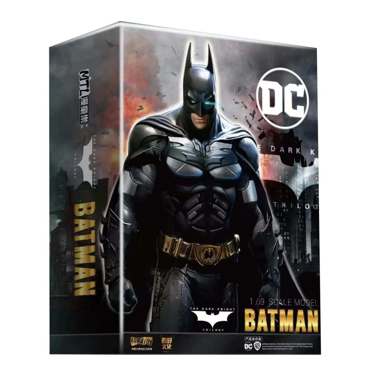Fondjoy DC Batman Dark Knight Modello di personaggio del film Testa limitata Sculpt Action Figures 19 cm Colleziona ornamenti Regalo di compleanno per ragazzi