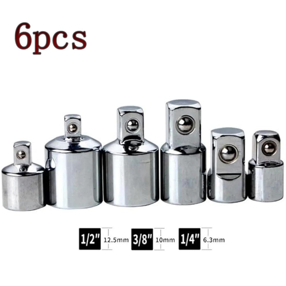 6 Pcs Socket Adapter & Reducer Set - 1/4