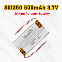 1-8pcs 801350 500mAh 3.7V Battery Lithium Polymer Li Po Battera for Speaker Bluetooth Headset 081350 Rechargeable Cell