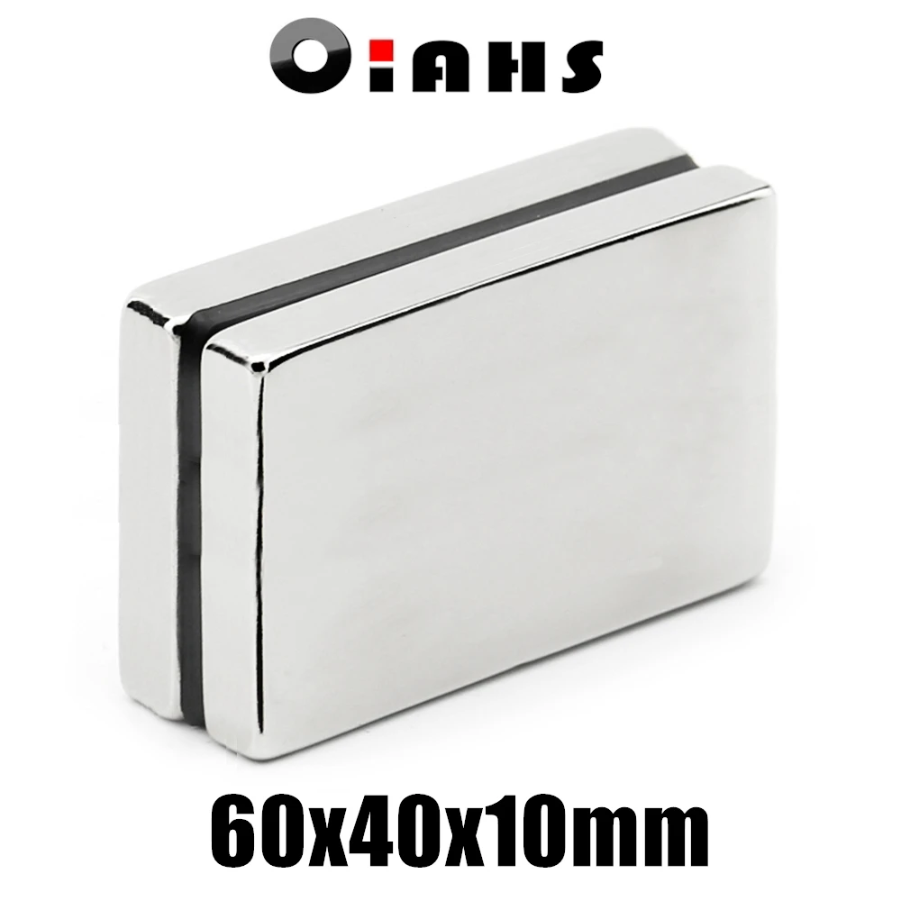 

1pcs 60x40x10mm Super Powerful Strong Rare Earth Block NdFeB Magnet Neodymium N35 Magnets 60*40*10mm