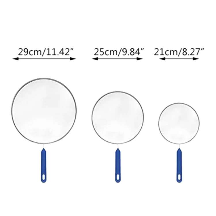 3 Pack Grease Splatter Screen for Frying Pan Cooking,Stainless Steel Guard,Hot Oil Shield to Stop Prime Burn