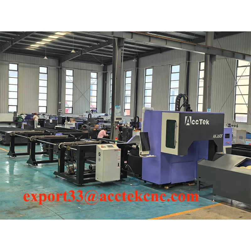 AccTek Metal Round / Square Pipe Tube Fiber Laser Cutting Machine 1500W 2000W 3000W 4000W 6000W Laser Tube Cutting Machine