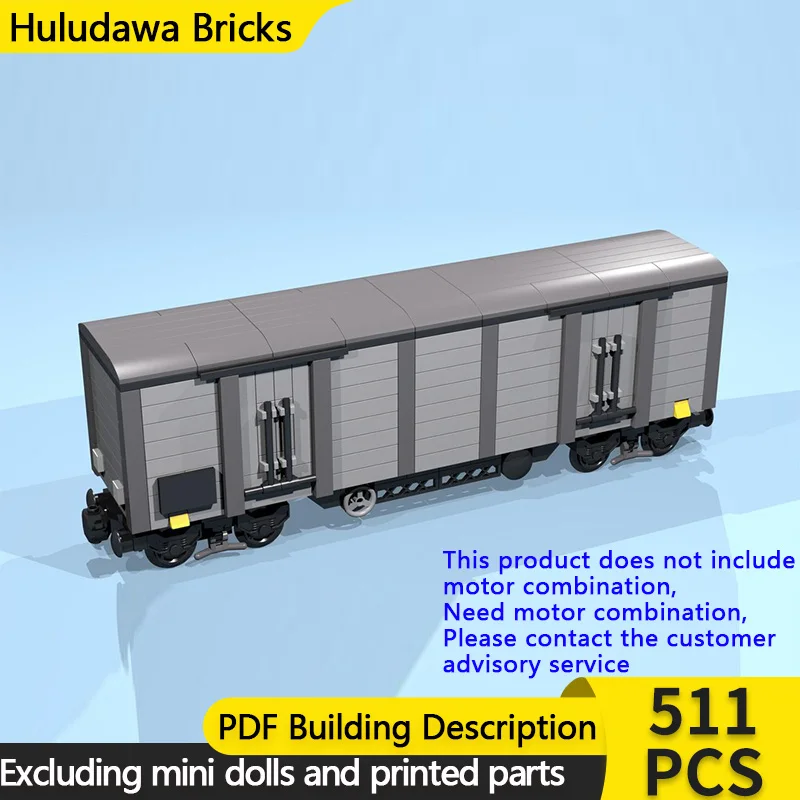 

Модель городской автомобиль MOC, строительные кирпичи, 8-колесная серая коробка, вагон, модульная технология, детские праздничные подарки, сборка игрушек, костюм