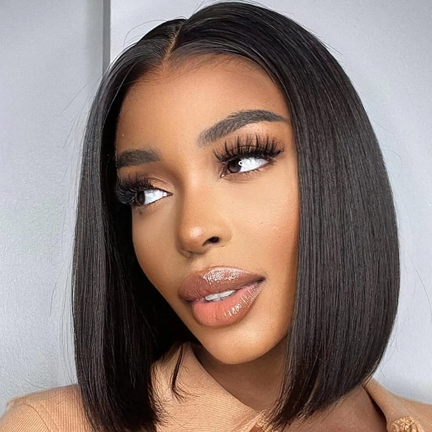 

Alipretty Hair 4x4 Lace Closure Bob Wig Human Hair Short Bob Glueless Wig Human Hair Ready To Wear Blunt Cut Bob Wig For Women