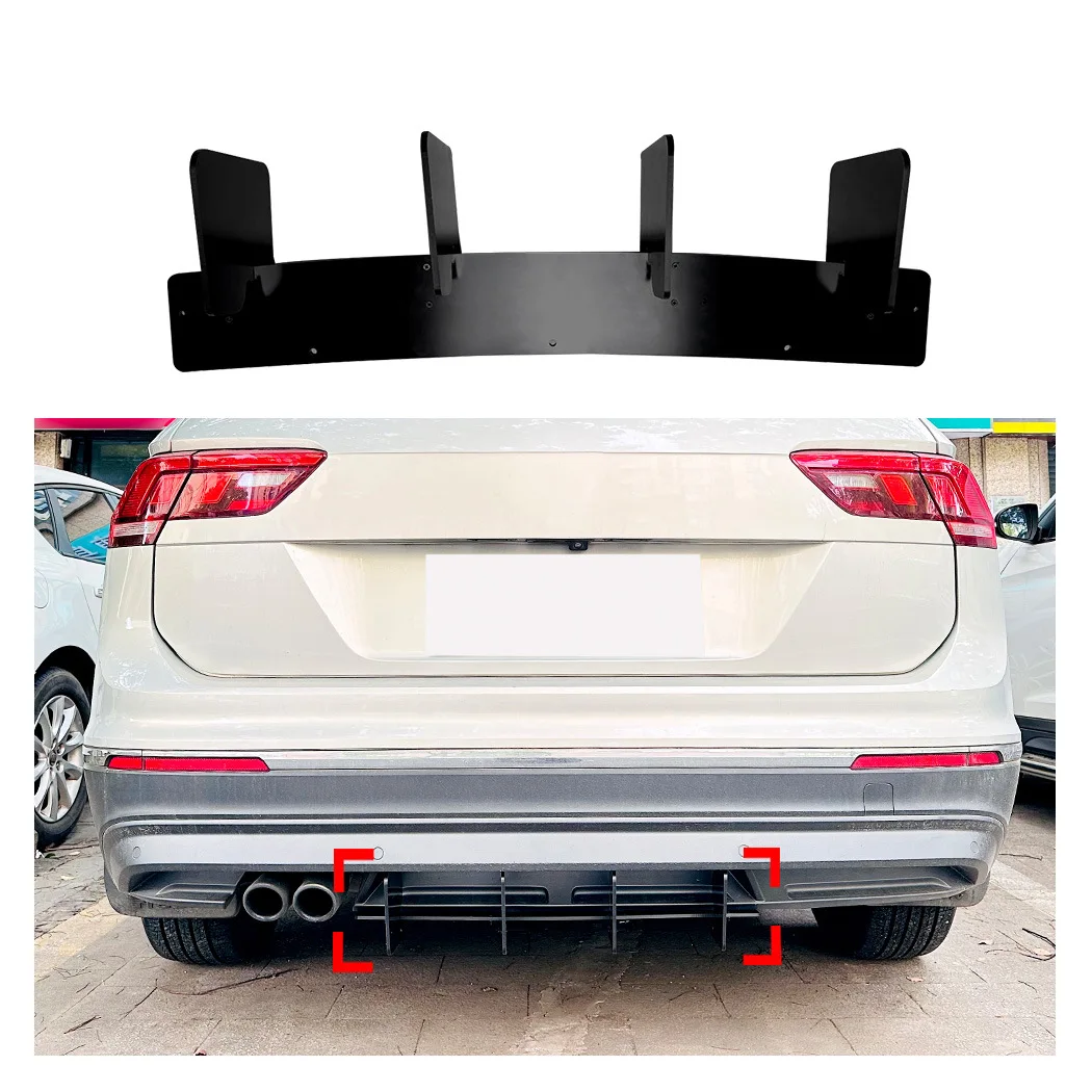 For Volkswagen Tiguan MK2 2021-2023 Standard Rear Blade Diffuser Lip Spoiler