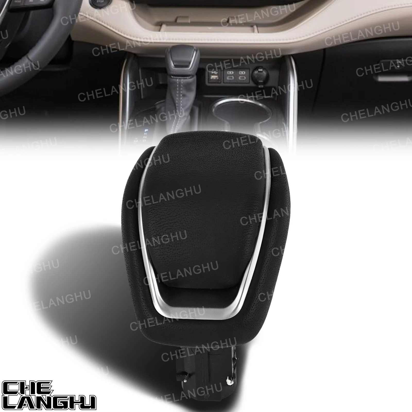

For Toyota Highlander 2023-2024 automatic Pu Leather gear shift knob Car accessories