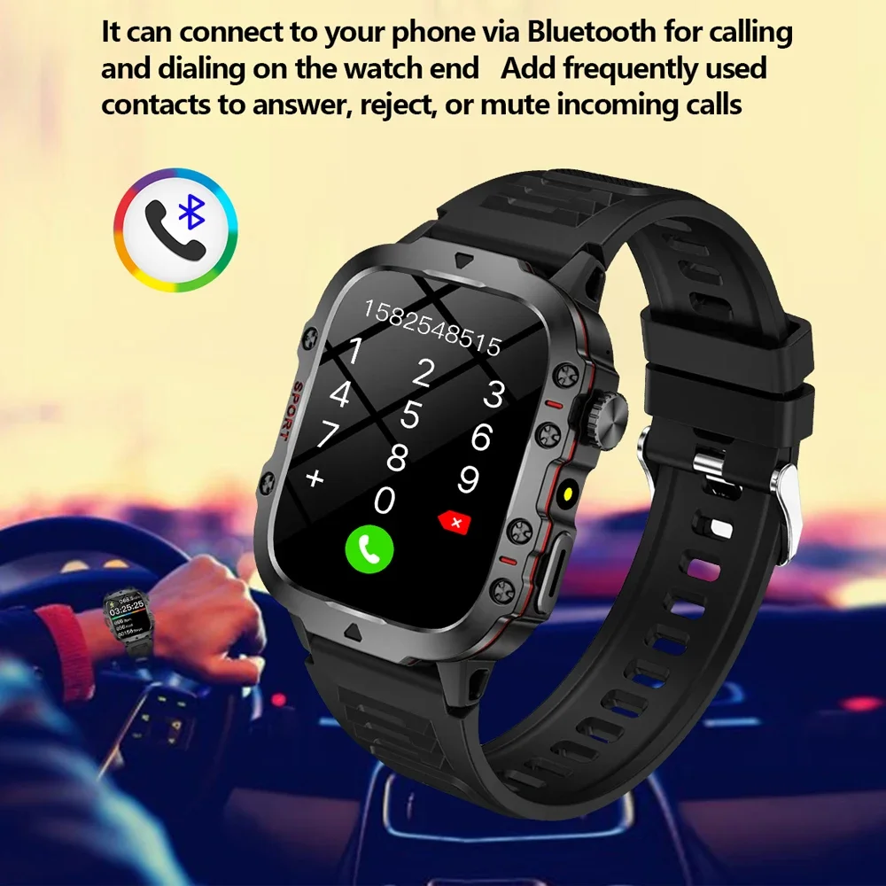 H19 Smartwatch Bluetooth Call ECG Heart Rate Detection Flashlight Compatible Android IOS Outdoor Men Women Sports Smart watch