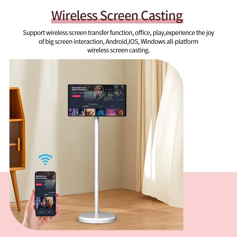 Portable Movable Floor Touch Screen Home TV Smart Display Projection Player  for Live TV Games and Fitness